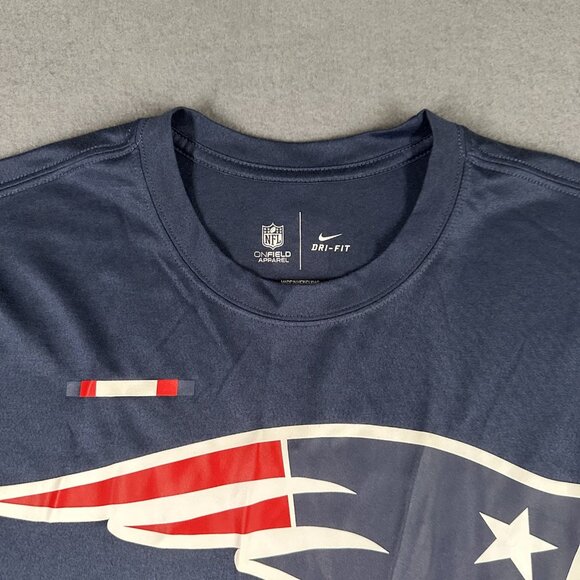 New England Patriots Shirt Mens Large NFL Football Dri-FIT Nike OnField Apparel - Picture 4 of 11